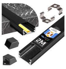 Masterled Slim LED Profile, 2 m, Black | LVT