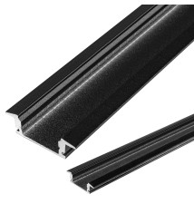 Masterled Recessed LED Profile, 2 m, Black | LVT