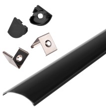 Masterled Angled LED Profile, 2 m, Black | LVT