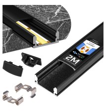 Masterled Surface-Mounted LED Profile, 2 m, Black | LVT