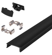 Masterled Surface-Mounted LED Profile, 2 m, Black | LVT