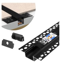 GK Profile 20 mm, 2 m, black, black cover | LVT