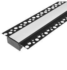 GK Profile 20 mm, 2 m, Black, Frosted Glass | LVT