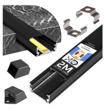 2-meter slim profile, black | LVT