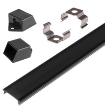 2-meter slim profile, black | LVT