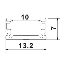 2-meter slim profile, black | LVT
