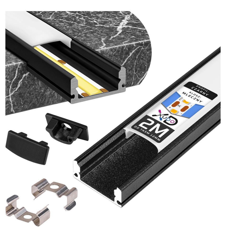 2m Black Milky Class Surface Profile | LVT