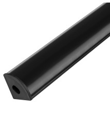 2-meter corner profile, black, black cover | LVT