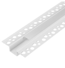 50x12 PVC LED Profile, Recessed for Drywall, White, 2 m, Opaque | LVT