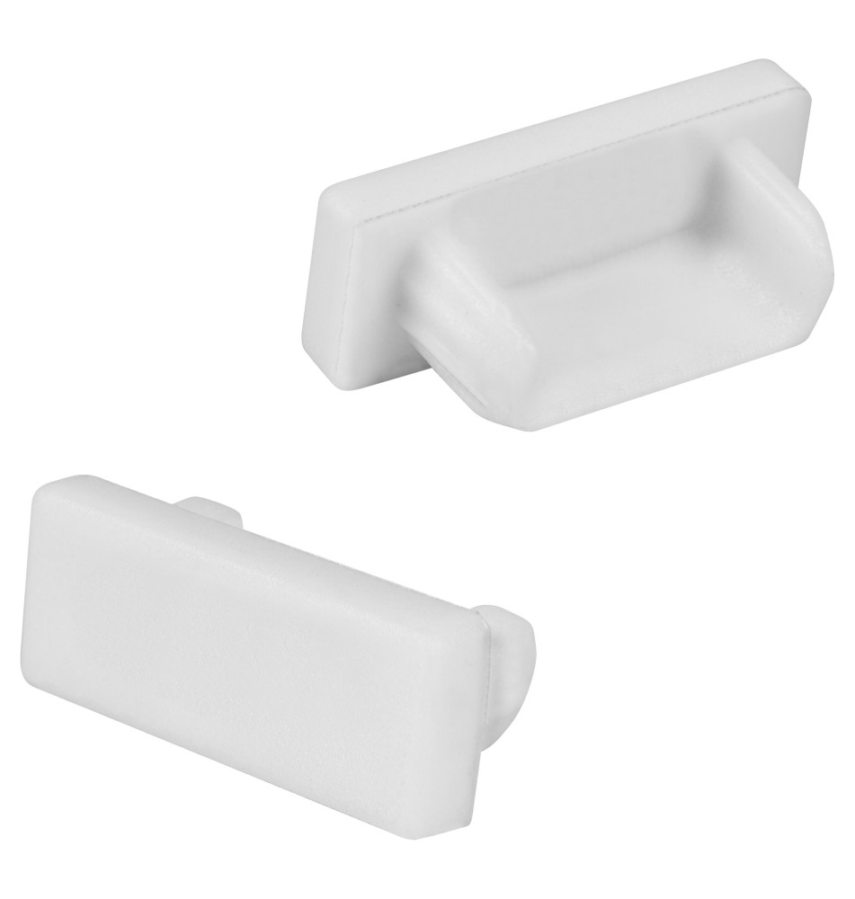 Master LED PVC Slim Solid White End Cap | LVT