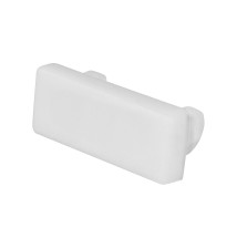 Master LED PVC Slim Solid White End Cap | LVT