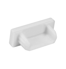 Master LED PVC Slim Solid White End Cap | LVT