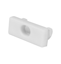 Master LED PVC Slim End Cap with Hole, White | LVT