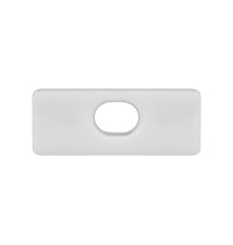 Master LED PVC Slim End Cap with Hole, White | LVT