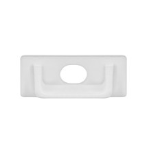 Master LED PVC Slim End Cap with Hole, White | LVT