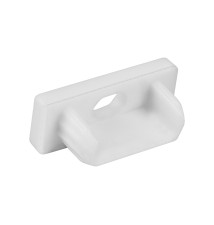 Master LED PVC Slim End Cap with Hole, White | LVT