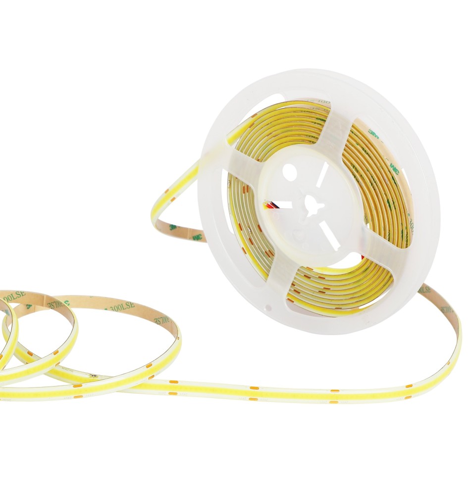 Premium 12V COB LED Strip, 5 m, 1,600 LEDs, IP65, 4,000K | LVT