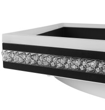 Żyrandol LED 46W 40x40cm 4000K czarny | LVT