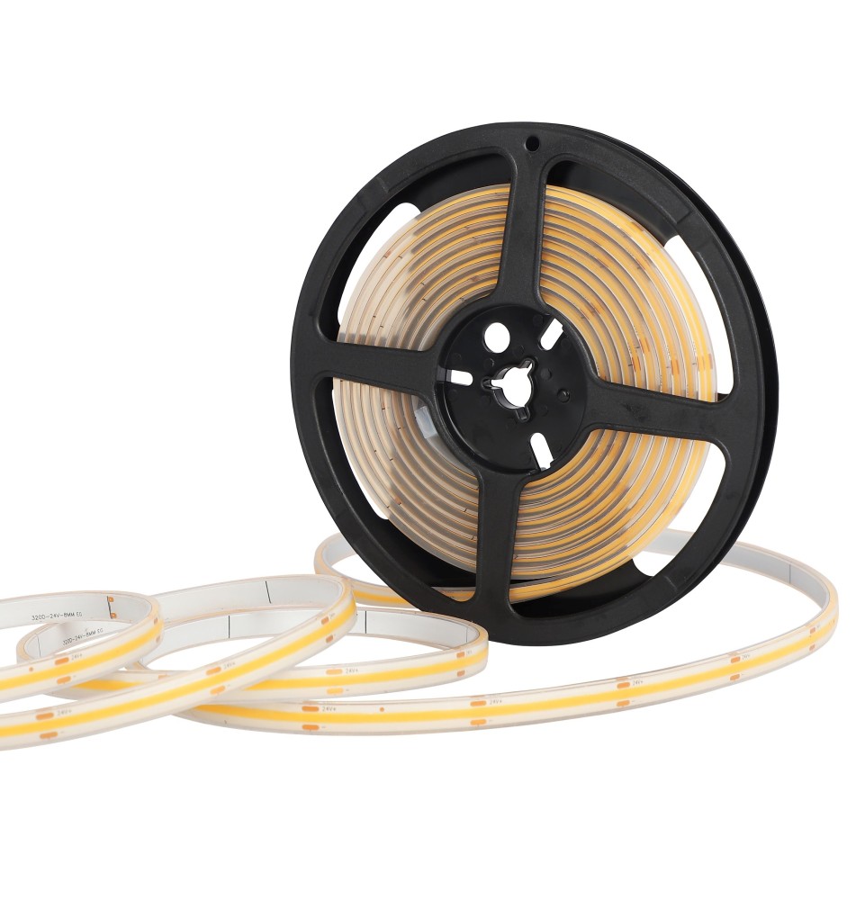 Premium 24V COB LED Strip, 5 m, 1,600 LEDs, IP67, 4,000K | LVT