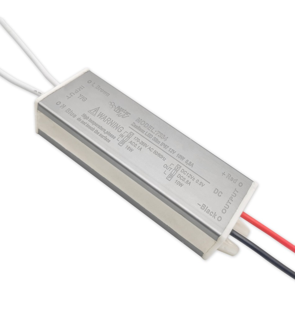 Zasilacz LED Slim IP67 12V  10W  0,8A | LVT