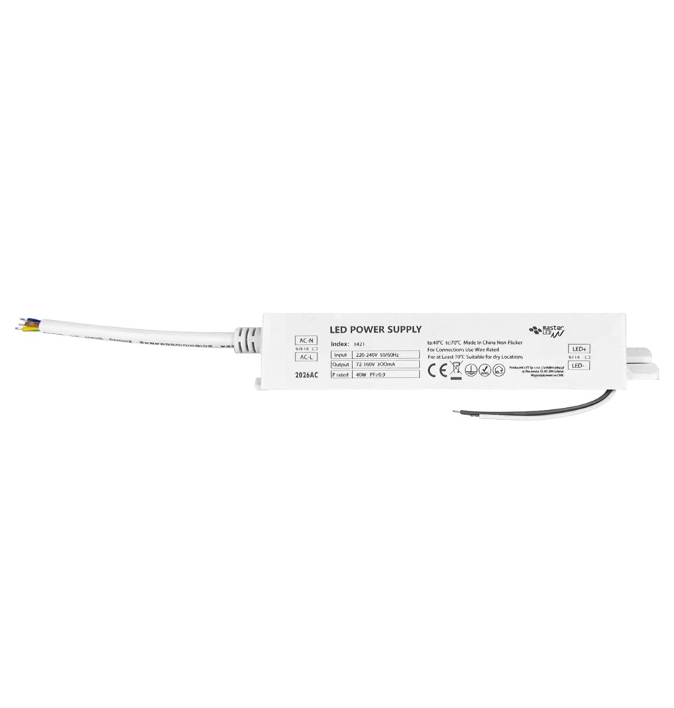 Durio Constant-Current LED Power Supply 72-160V 40W 300mA | LVT
