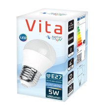 Vita E27 G45 LED Bulb 6200K 5W 2835 230V | LVT
