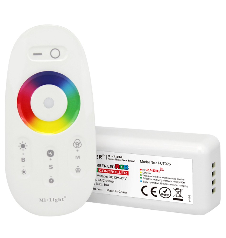 Sterownik LED RGB RF 12/24V + Pilot FUT025.