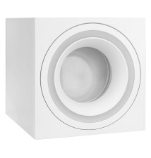 GU10 Surface-Mounted Square Light Fixture, 80x100, White Acrylic. | LVT