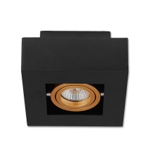 Nemo Single GU10 Surface-Mounted Light Fixture, Black. | LVT