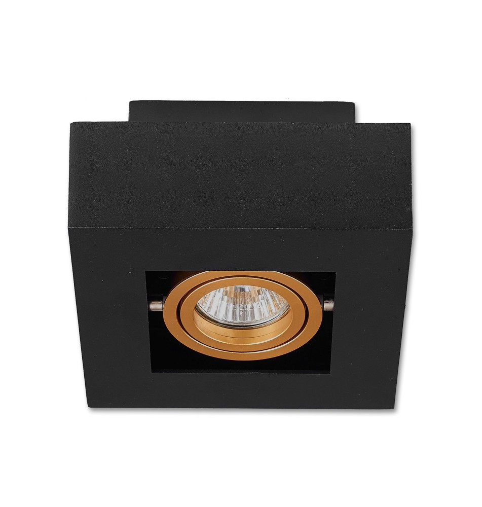 Nemo Single GU10 Surface-Mounted Light Fixture, Black. | LVT