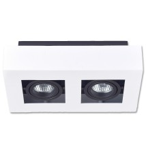 Nemo GU10 Double-Head Surface-Mounted Light Fixture, White. | LVT