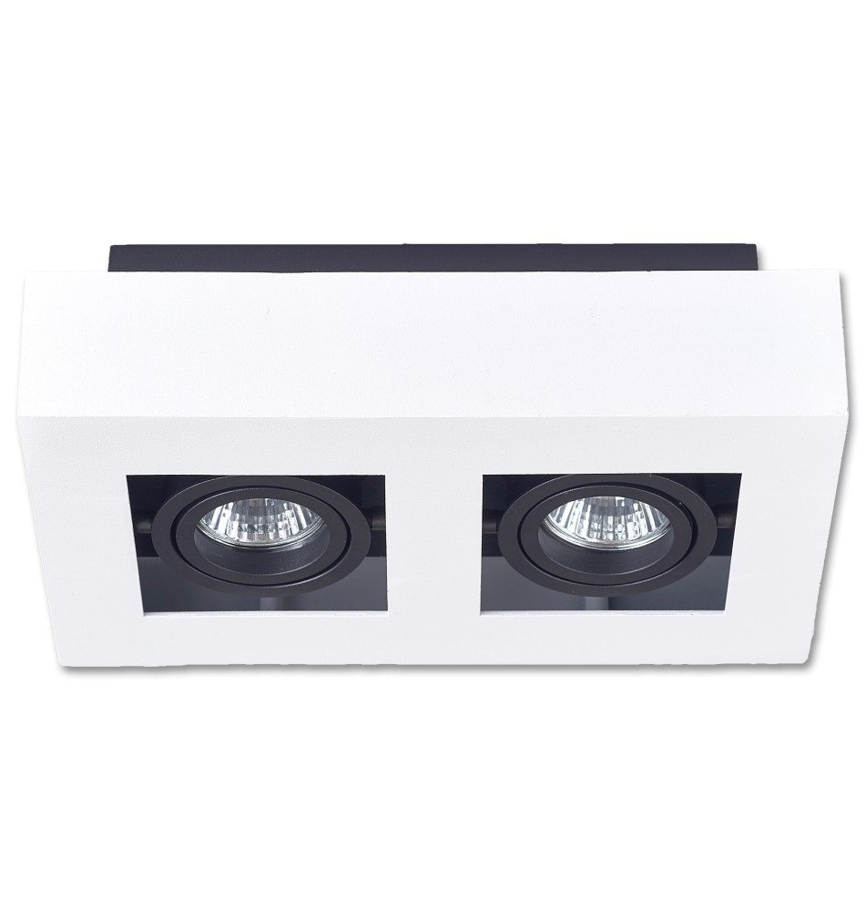 Nemo GU10 Double-Head Surface-Mounted Light Fixture, White. | LVT