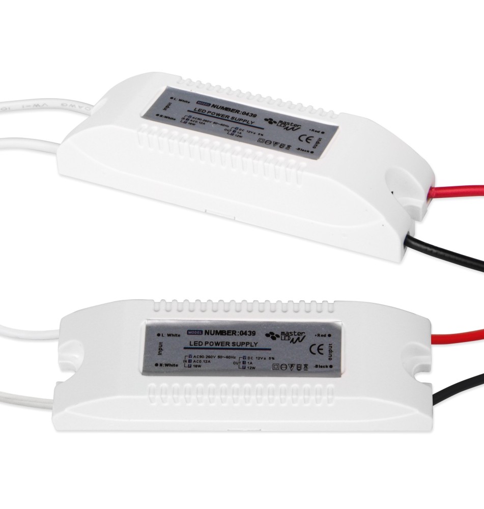 12V 12W 1A IP20 Plastic LED Furniture Power Supply | LVT