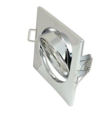 Square, adjustable halogen light fixture, satin finish. | LVT