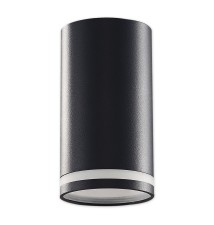 GU10 Ring 55x100 Surface-Mounted Fixed Light Fixture, Black. | LVT