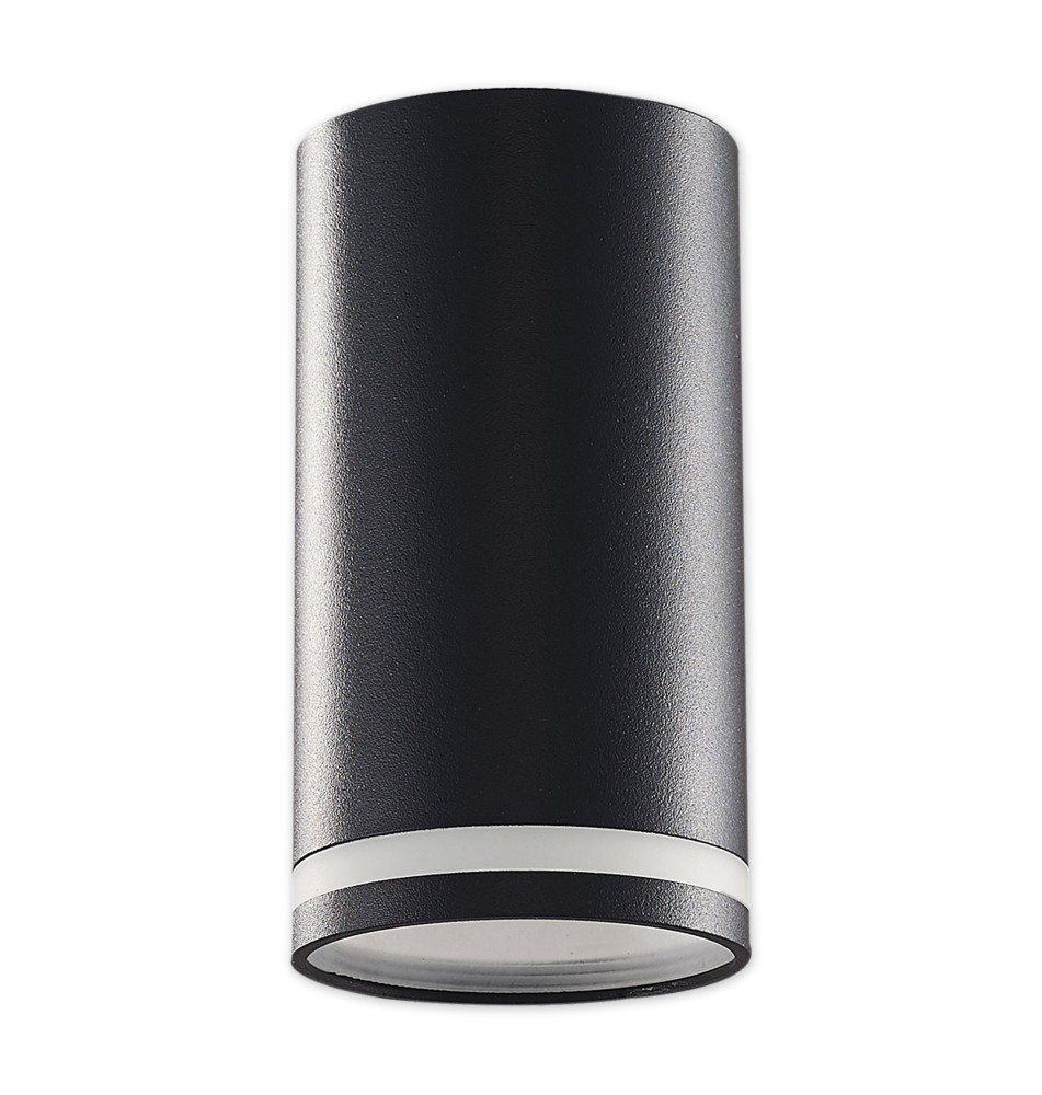 GU10 Ring 55x100 Surface-Mounted Fixed Light Fixture, Black. | LVT
