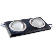 Styx Black Movable Glass Halogen Light Fixture (2-pack). | LVT