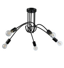 Nido E27 LED Chandelier, 5-Light, Black. | LVT