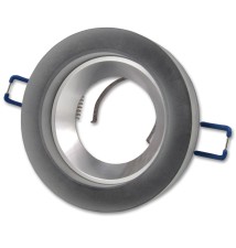 Mira Black Round Glass Halogen Light Fixture. | LVT