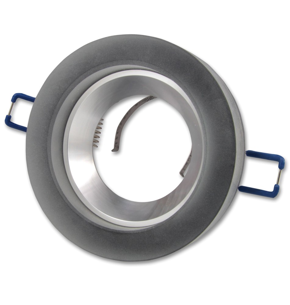 Mira Black Round Glass Halogen Light Fixture. | LVT
