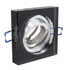 Demre Black Square Glass Halogen Light Fixture. | LVT