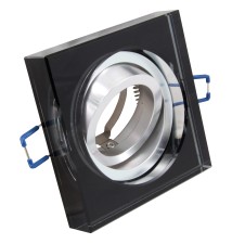 Demre Black Square Glass Halogen Light Fixture. | LVT