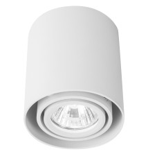 GU10 Round Surface-Mounted Light Fixture, 90x100, Adjustable, White | LVT