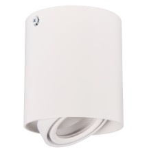 GU10 Round Surface-Mounted Light Fixture, 90x100, Adjustable, White | LVT