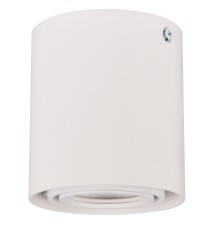 GU10 Round Surface-Mounted Light Fixture, 90x100, Adjustable, White | LVT