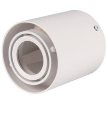 GU10 Round Surface-Mounted Light Fixture, 90x100, Adjustable, White | LVT