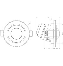 Czujnik ruchu PIR regulowany 360°