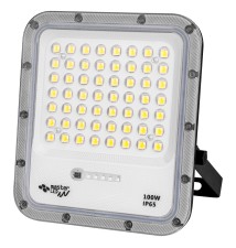 Miki 100W Solar SMD LED Floodlight with Remote Control, 4500K | LVT