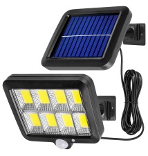 Naświetlacz LED solarny IP44 8xCOB PIR | LVT