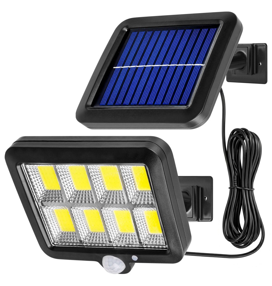 Naświetlacz LED solarny IP44 8xCOB PIR | LVT